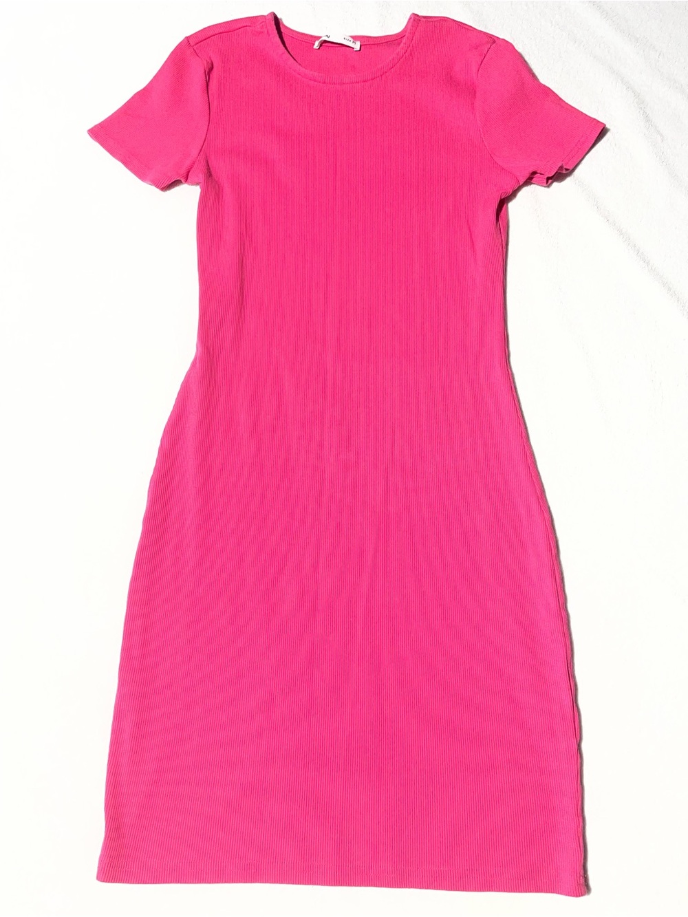 Girls’ Fitted Midi Dress in Bright Pink
